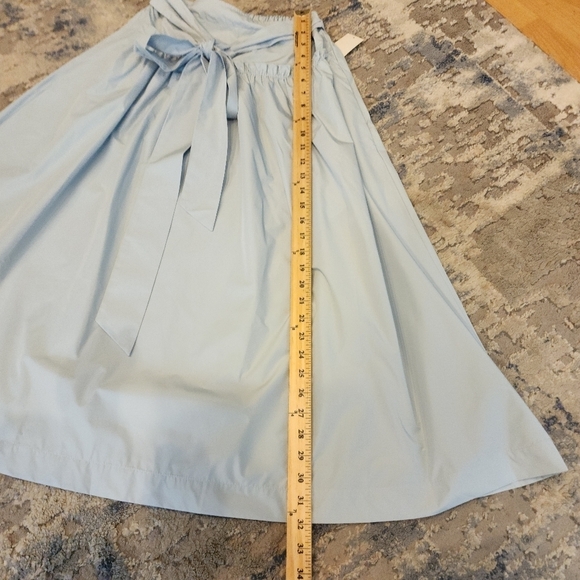 NWT Urban Outfitters Blue Midi Maxi Skirt Stretch Tie Waist Pockets Size Small - Picture 12 of 16
